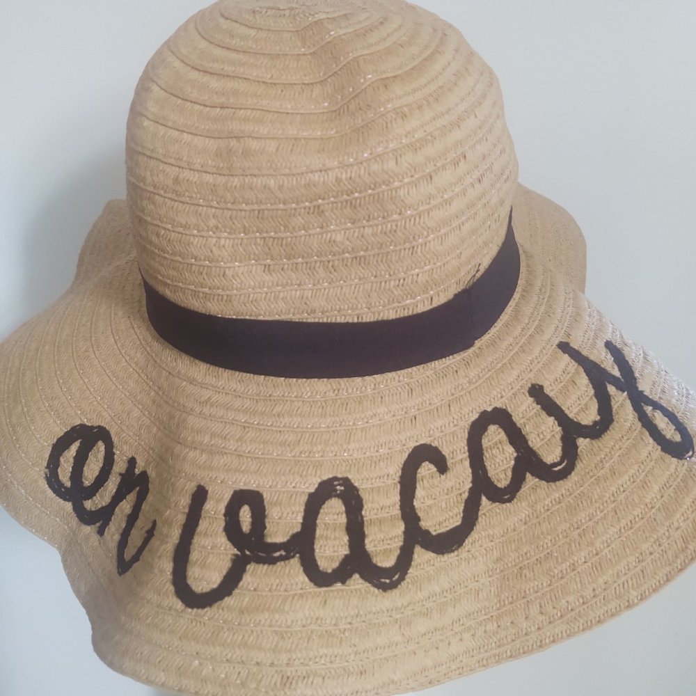 'On Vacay' Floppy-Fashion Paper ☀️Sun Hat ~
